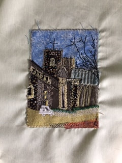 Embroidery square of St Peters Church