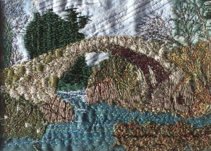 Image: Scottish Bridge in textiles by Hannah Thompson